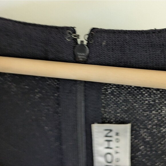 St. John Vintage Navy Blue Knit Short Sleeve Sheath V Neck Dress Size 6 - Picture 5 of 7